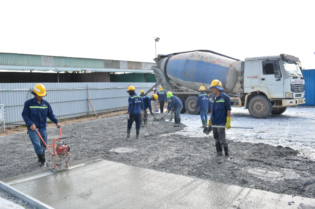 Trench and slab foundation pour in Hatfield